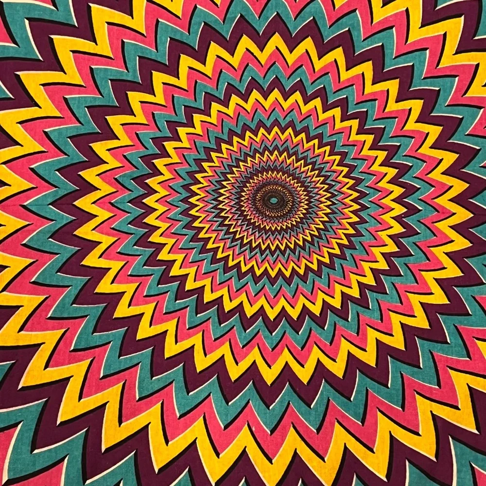 Psychedelic Geometric Multicolor Festival Tapestry